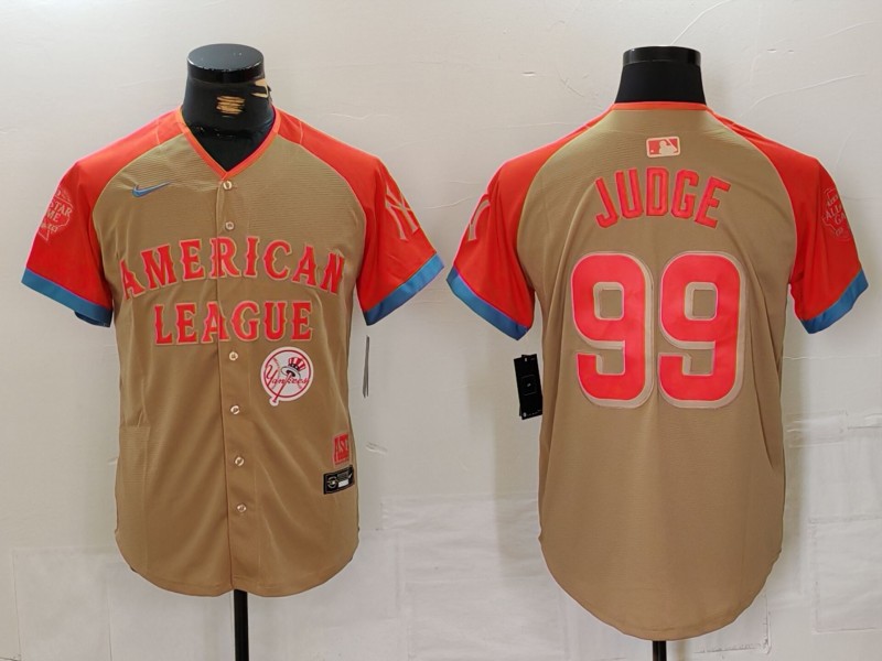 Men New York Yankees #99 Judge Orange All star 2024 Nike MLB Jersey style 5->new york yankees->MLB Jersey